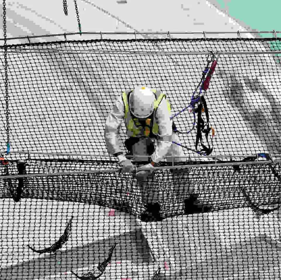 Netting system for inspection, maintenance, etc.